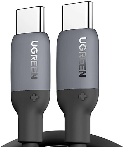 UGREEN Kabel szybkiego ładowania USB-C do USB-C 1m czarny 15283