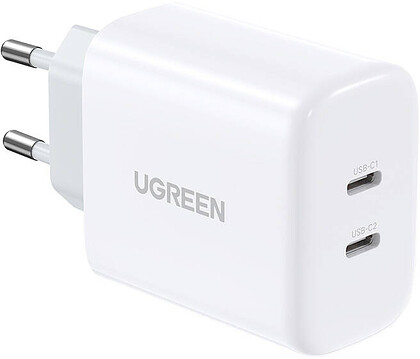 Ładowarka sieciowa UGREEN CD243, 2x USB-C, 40W biała (10343B)