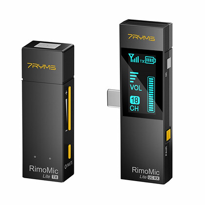 7Ryms mikrofonowy zestaw bezprzewodowy RimoMic Lite [USB-C] czarny