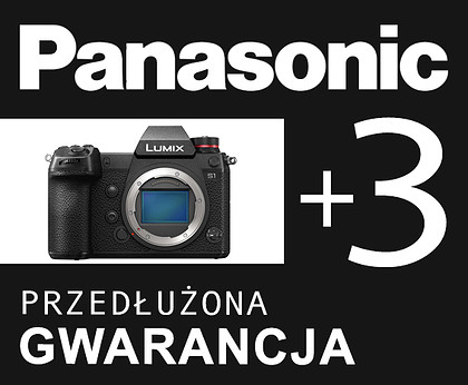 Gwarancja Panasonic + 3 lata (dla aparatów bezlusterkowych Lumix S)