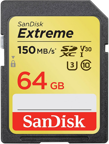Karta pamięci SanDisk SDXC Extreme 64GB (150MB/s) V30 UHS-I U3
