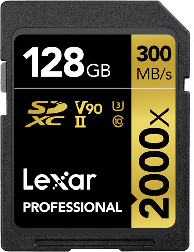 Karta pamięci Lexar SDXC 128GB 2000x (300MB/s) + Czytnik kart Lexar Multi 2in1 sd/micro usb 3.1 gratis