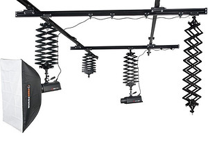 Sufitowy system zawieszania lamp FreePower (4 pantografy, do 15 kg)