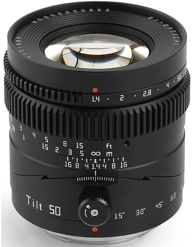 Obiektyw TTArtisan 50mm f/1,4 TILT - pełna klatka - Nikon Z