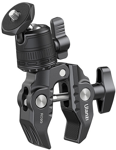 Uchwyt Ulanzi R099 Clamp z głowicą kulową