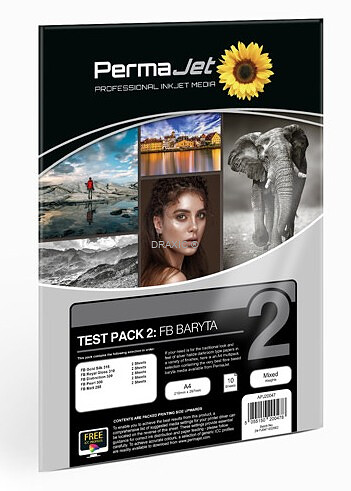 NOWY Zestaw testowy Papierów barytowych PermaJet (A4 10 arkuszy) Test Pack 2 (new)