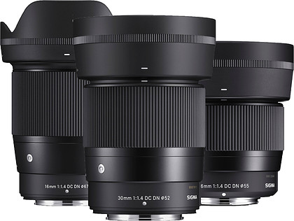 Zestaw 3 obiektywów Sigma (Fujifilm X) 16mm, 30mm, 56mm f/1,4 DC DN Contemporary + 3 lata gwarancji