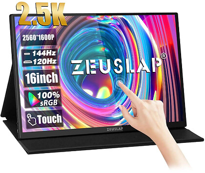 Przenośny monitor ZEUSLAP P16KT 16" (dotykowy)