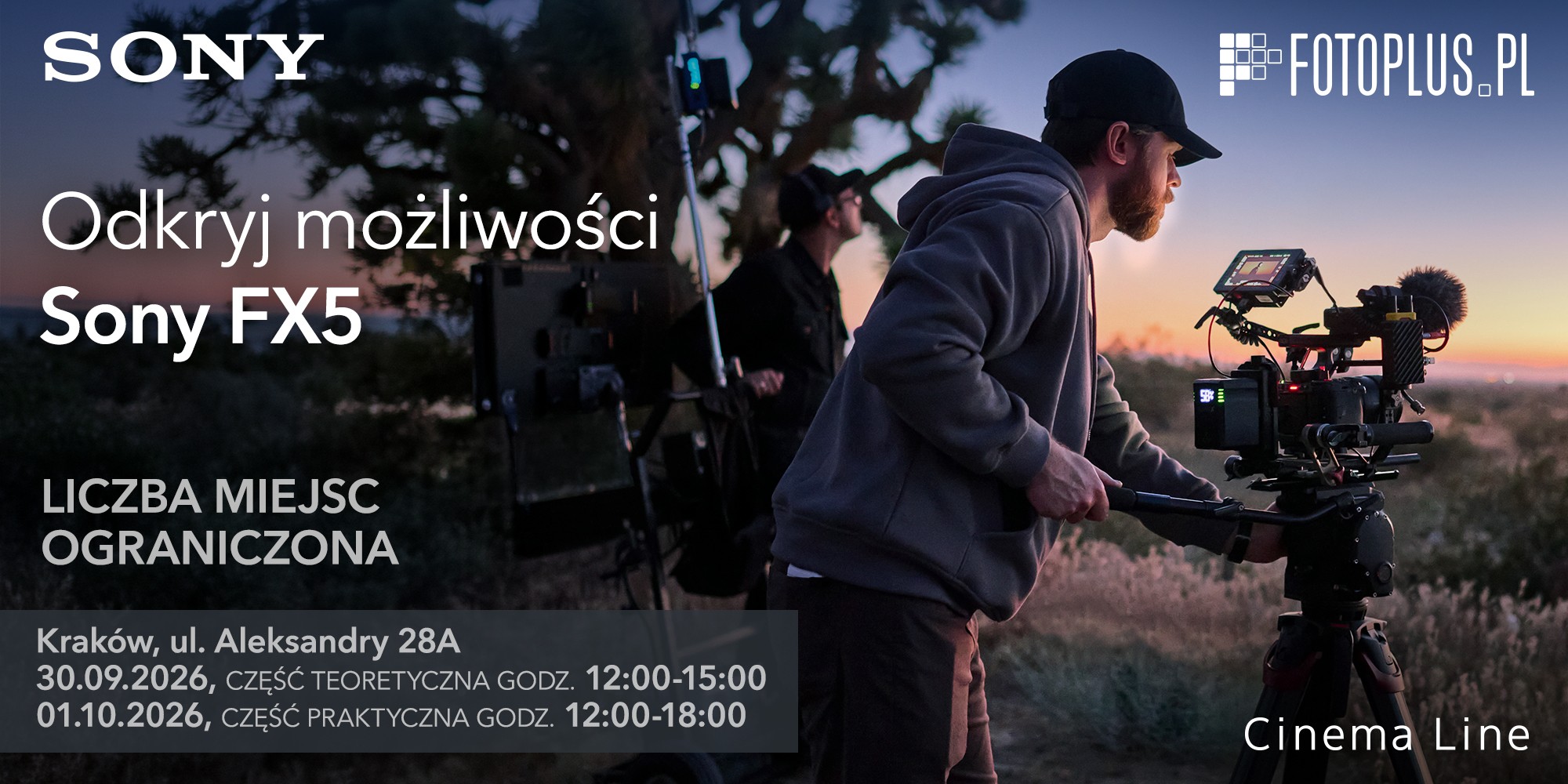 Poznaj kamerę Sony FX5 - dni otwarte, wykład i warsztaty